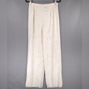 VALENTINO MISS V SILK Blend ITALY🇮🇹MADE Straight Pants Floral CRUPPO CFT 44/10